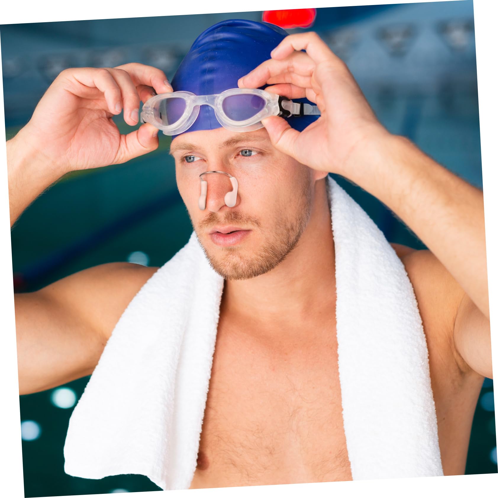 BCOATH Swim Nose Plugs Set for Kids 3 Pcs Waterproof Silicone Nose Clips Comfortable Secure Fit