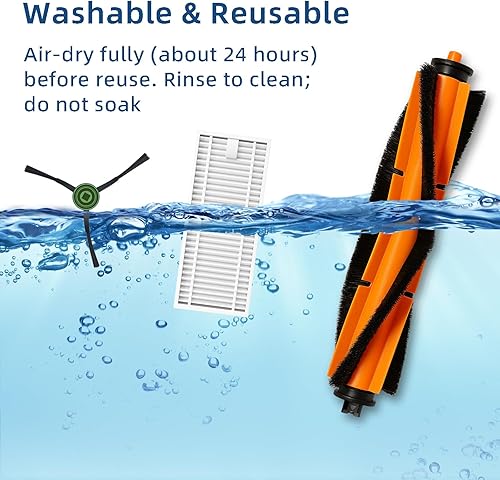 Miniatura 9 de Accesorios de repuesto para Ionvac SmartClean V4 - Kit de piezas de repuesto para aspiradora robot de vaciado, 2 cepillos de rodillo principal, 6