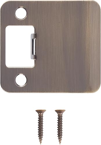 Miniatura 5 de Stone Harbor Hardware Placa de borde extendido de esquina redonda, 2-14 x 2 pulgadas, (2-12 pulgadas de longitud total), cromo pulido