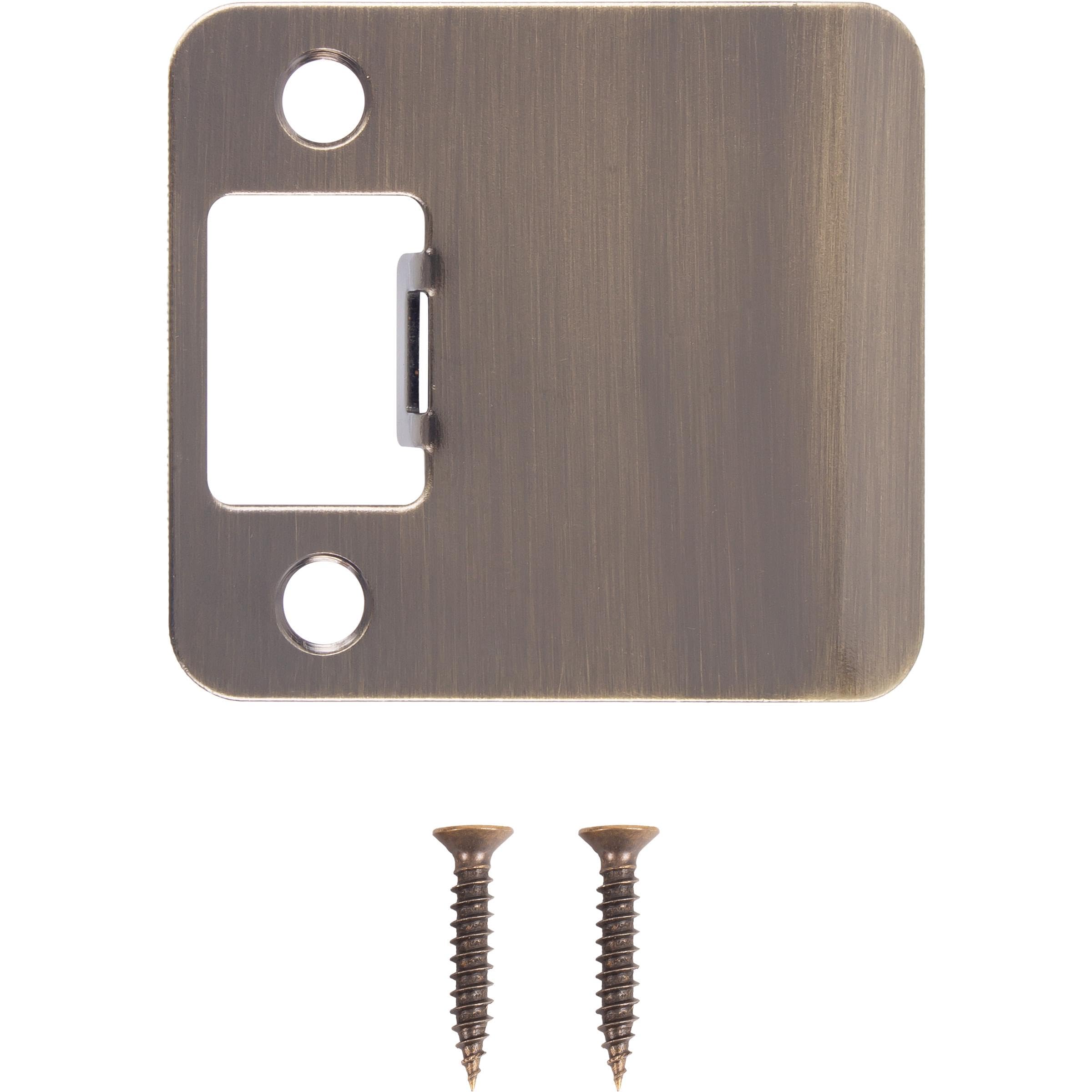 Round Corner Extended Lip Strike Plate, 2-1/4