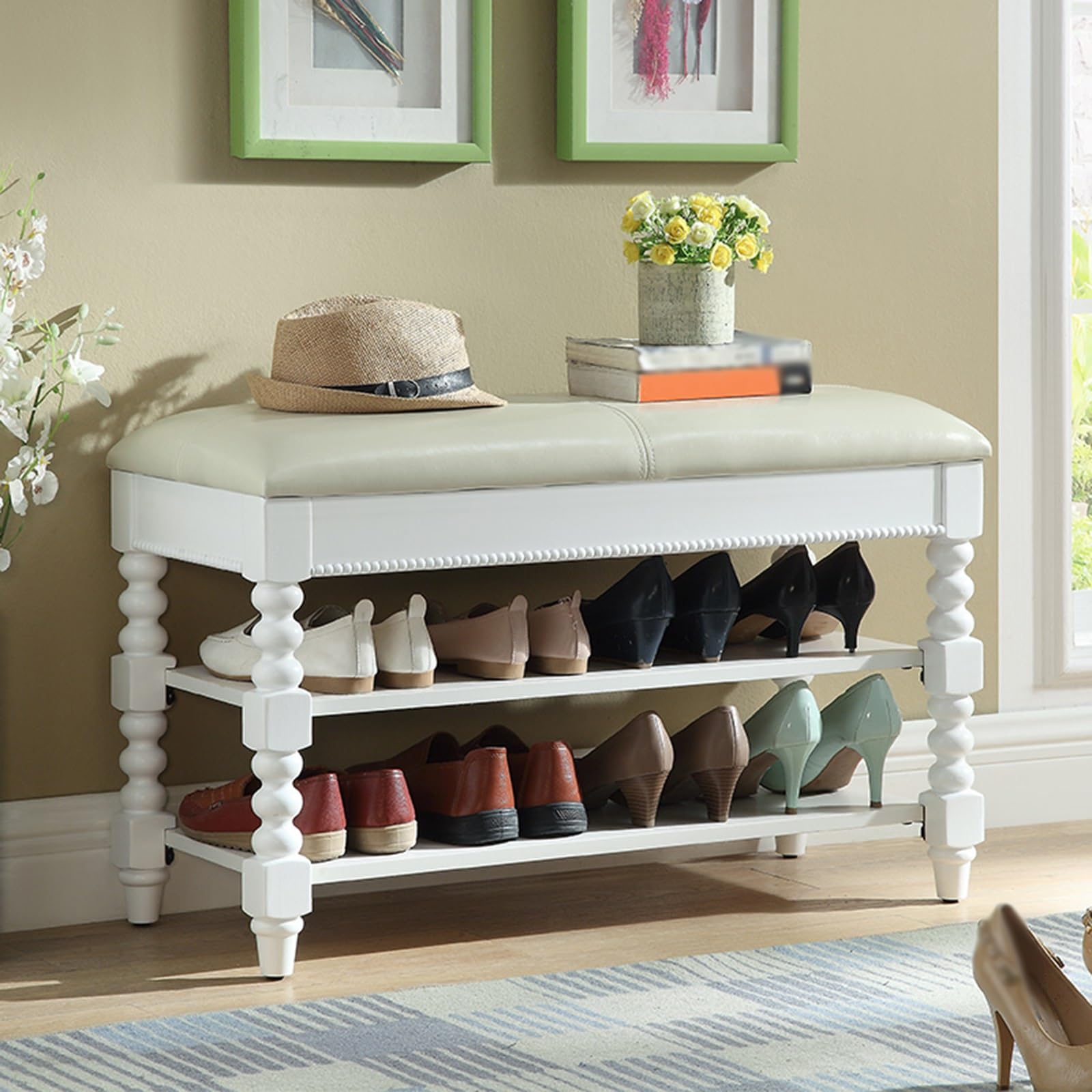 Banc de rangement à chaussures en bois idéal pour sublimer votre couloir