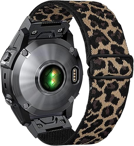 Olytop Fenix 7Fenix 6Fenix 5epix 2 - Correa elástica de repuesto de nailon elástico de 0.866 pulgadas de ajuste rápido y fácil para Garmin Instinct,
