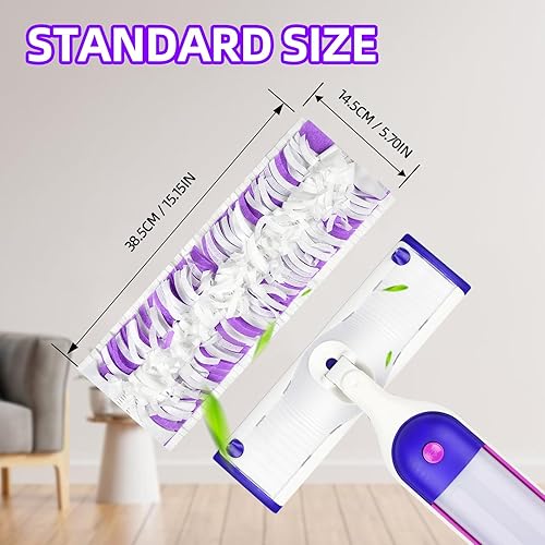 Miniatura 3 de Paquete de 12 almohadillas desechables para trapeador Swiffer PowerMop multisuperficie, repuestos de almohadillas para limpieza de suelos