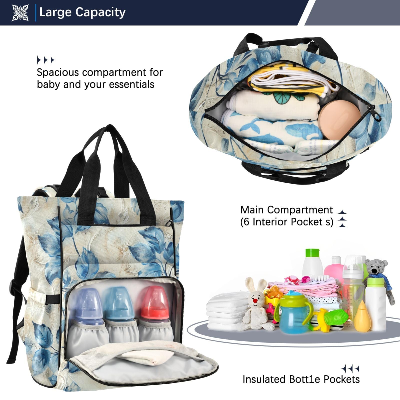 Bolsas de pañales de viaje Blueleaves