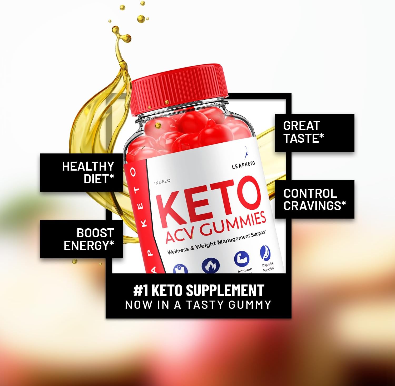 (2 Pack) Leap Keto ACV Gummies - Advanced Formula Leap Keto Plus Weight Management ACV Gummies Apple Cider Vinegar Keto Leap ACV Gummies Dietary Supplement Reviews Men Women (120 Gummies)