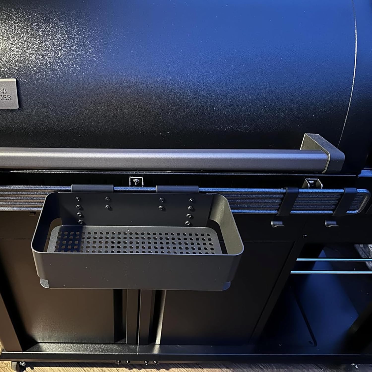 P.A.L. Pop-and-Lock Accessory for Traeger Ironwood 885, Storage Bin and 3 Pcs Hooks for Traeger Grills Ironwood 885 650, Pro Series 34, Pro Series 22, Pro D2 575, Pro 780, Fits Pit Boss, for Z-grills