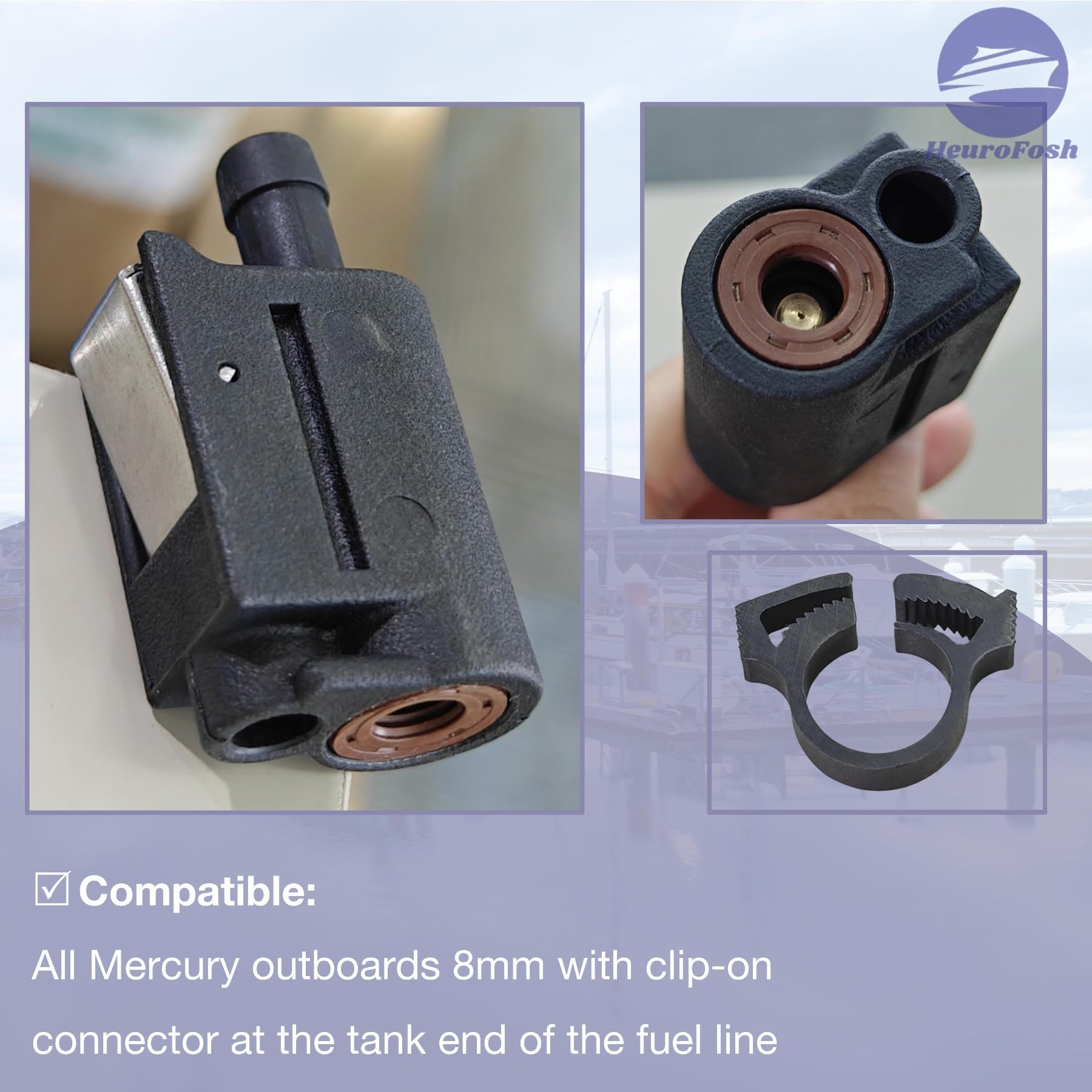 22-13563Q3 Mercury Mariner Outboard Quick Release Fuel Connector - Foto 4