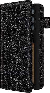 Checkbook Cover - Glitter Bling Leather Personal RFID Blocking Check Book Credit Card Holder Wallet for Men and Women