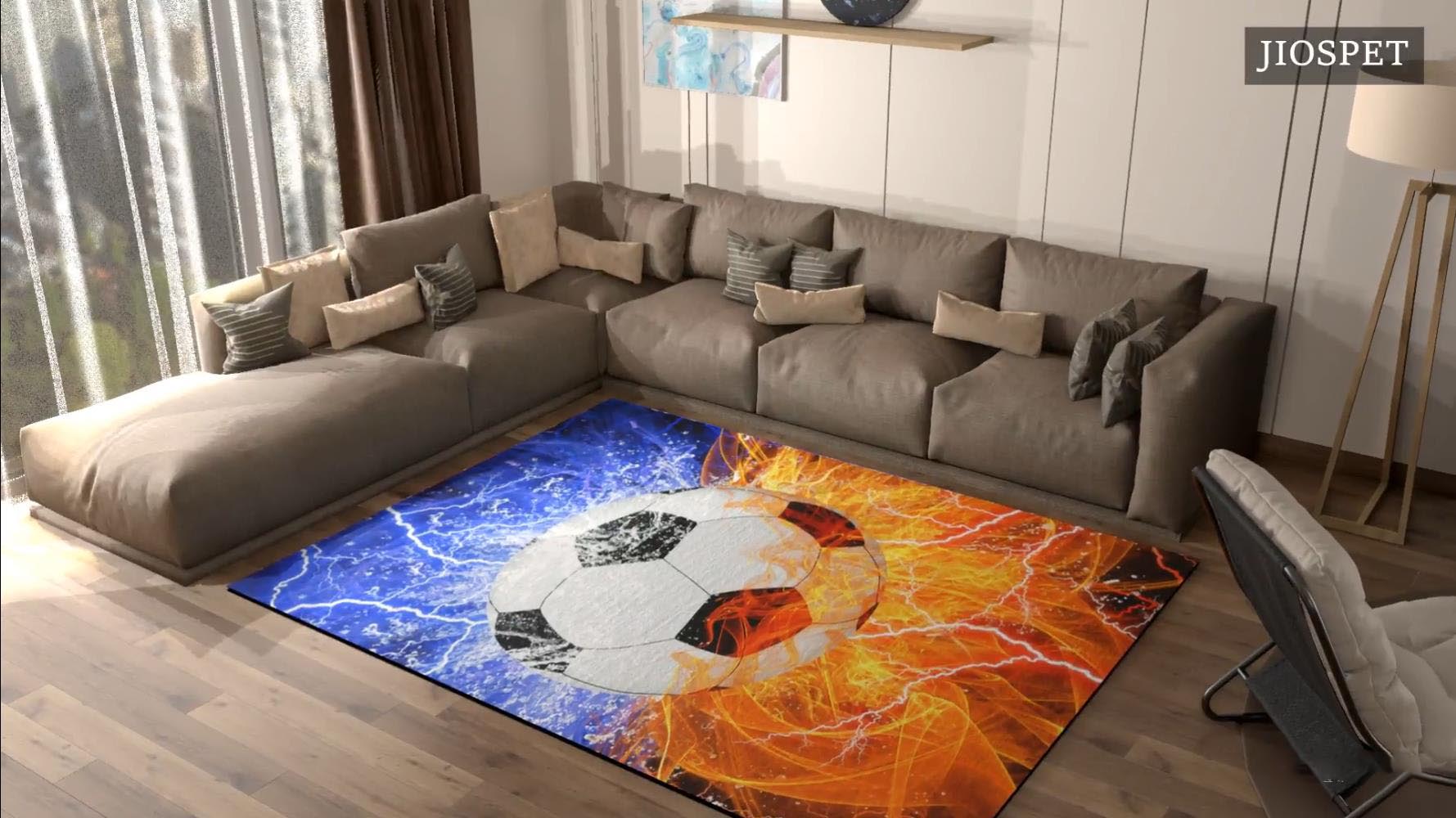 Watch Soccerball Carpets for Kids Large Soccer Rug on Amazon Live