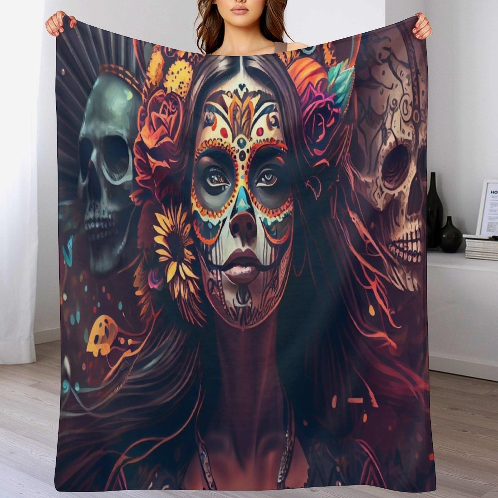 Couverture lit crâne idéale pour cocooning et soirées d'hiver