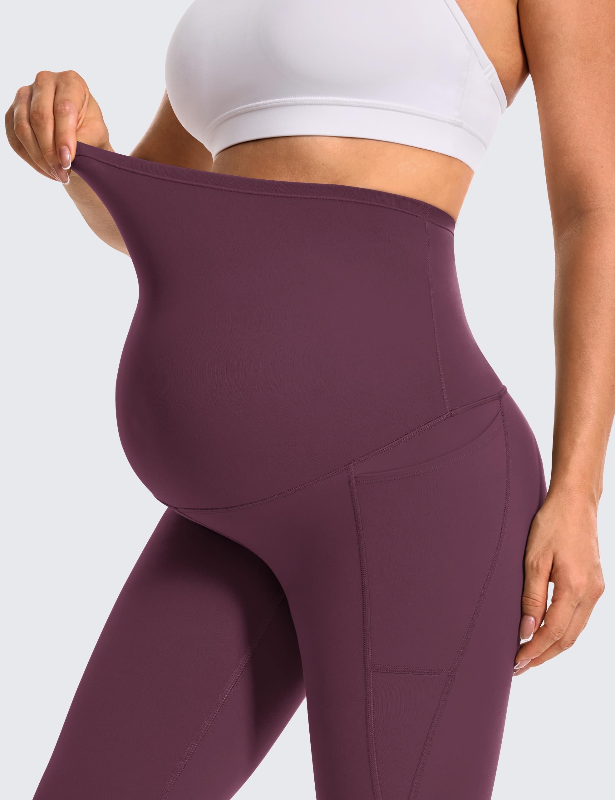 BAYDI Clouduxi Legging de grossesse avec poches - 64 cm - Taille haute - Opaque