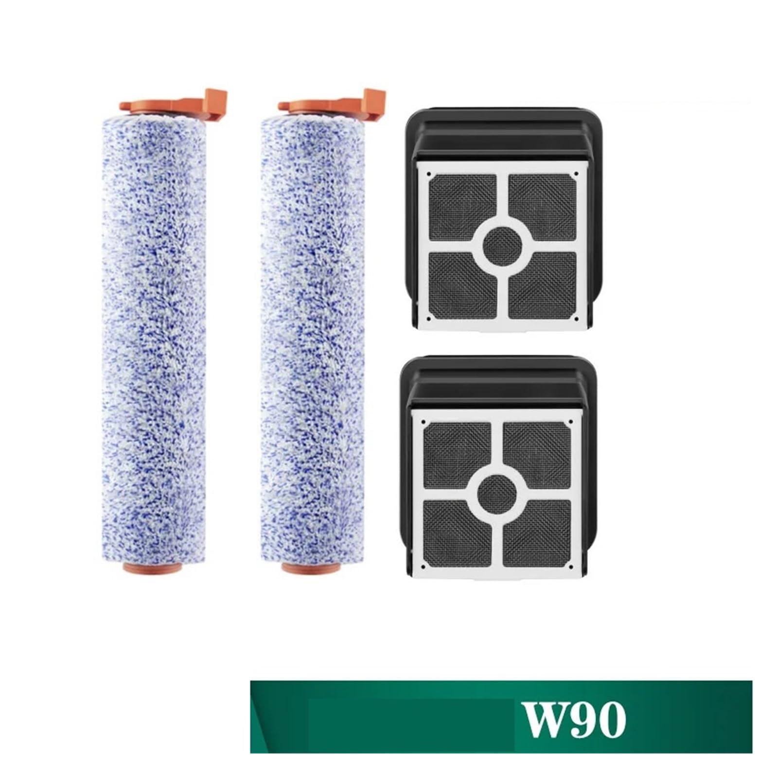 Filtros De Cepillo De Rodillo, Compatibles Con Ilife,W90, Limpieza En Seco Inalámbrica, Fregona De Lavado Inteligente, Accesorios For Aspiradoras(Roller Brush 2Pcs)
