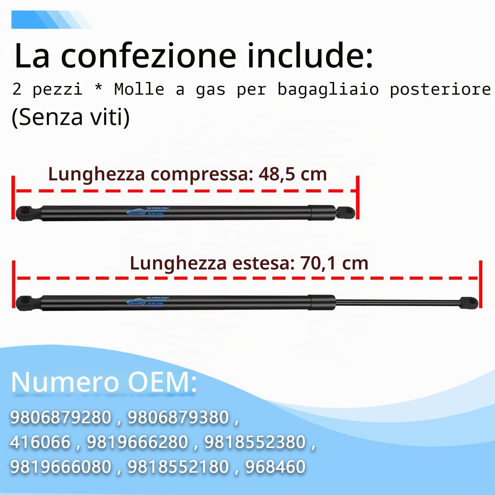 2x Ammortizzatori Posteriori per Citroen C4 Grand Picasso 2 2013 Onwards