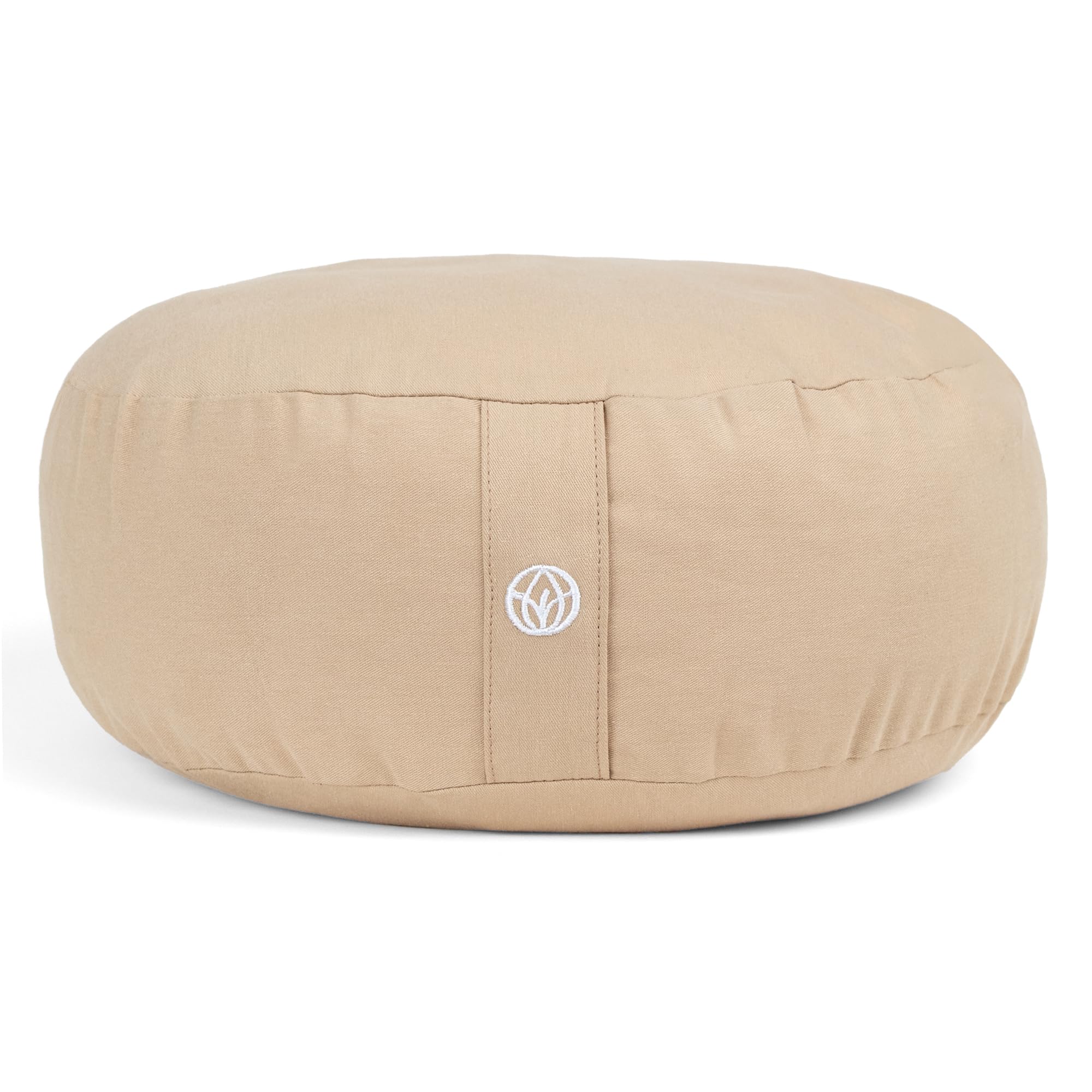 MYLILY Poduszka do jogi poduszka do medytacji – okrągła poduszka do jogi, Ø 29 cm, płaska 10 cm, lekka 255 g, poduszka do siedzenia, podłoga z poszewką bawełnianą nadającą się do prania, wegańska