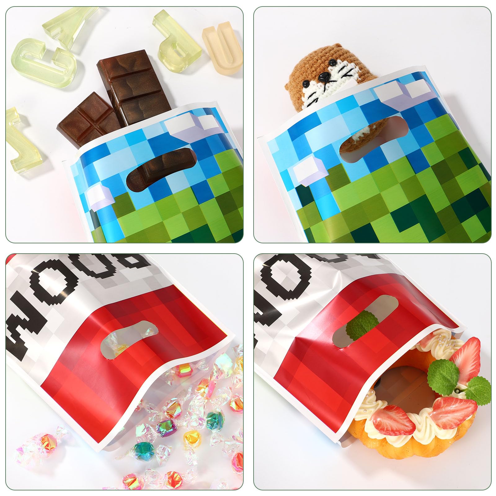 20pcs Solid-color Goodie Bags Small Gift Packing Bags Wear-resistant - View #3