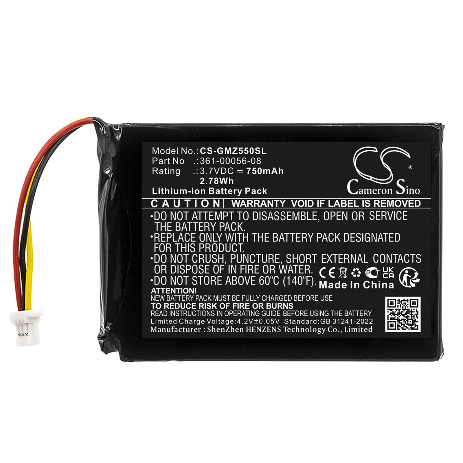 BATTERIE 750mAh Type 361-00056-08 For Garmin 010-01533-0E, Drivesmart 5
