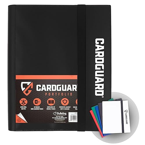 CardGuard Trading Card Binder Pro-Folio – 9 Pocket Binder - Side-Loading Album, Durable & Acid-Free Storage for Pokémon, YuGiOh, MTG, TCG, Game & Sports Cards, Black