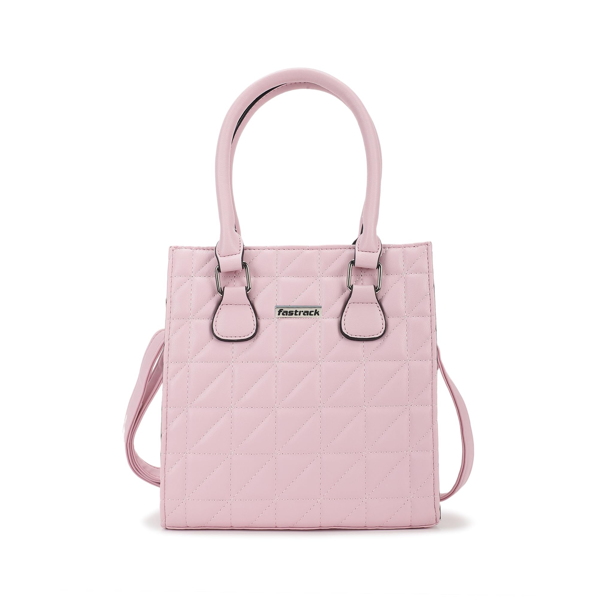 Fastrack Quilted Satchel For Women, Ladies And Girls | Stylish And Trendy Satchel Handbag For Girls, Ladies And Women | Made Up Of Premium Semi-Pu Material, Pink (B0D9BKPJVM) Amazon Price History, Amazon Price Tracker