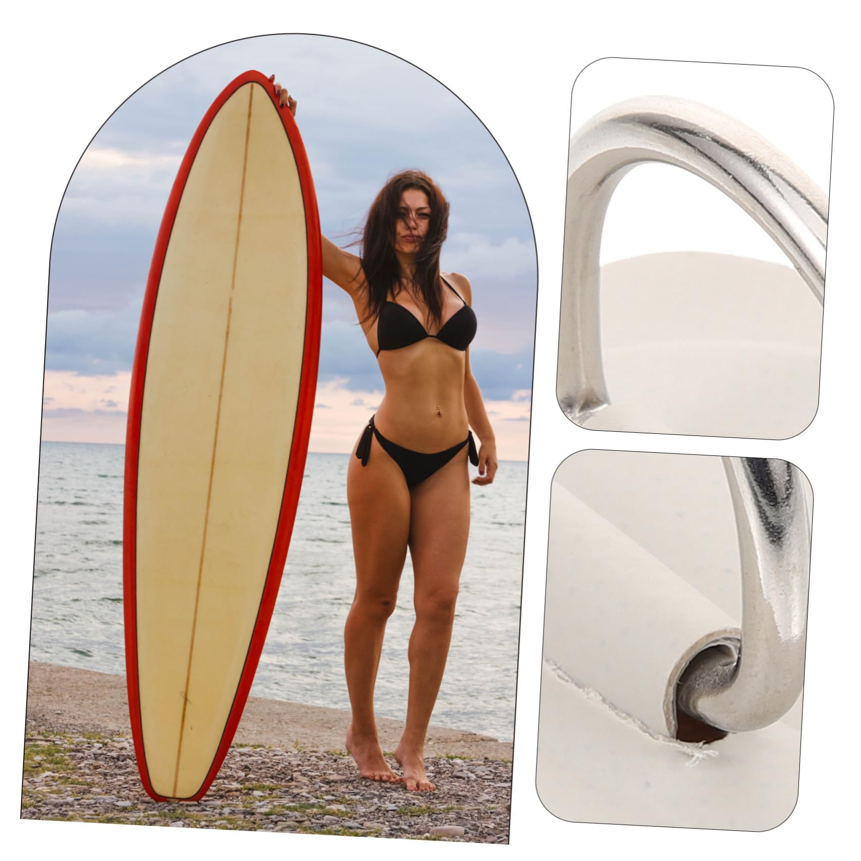 Operitacx 16 Pièces Boucle de Cordon de Paddleboard en PVC, Fixation | Design Portable à Boucle, Gain de Place, pour Océan et Lac, Compatible Bateau