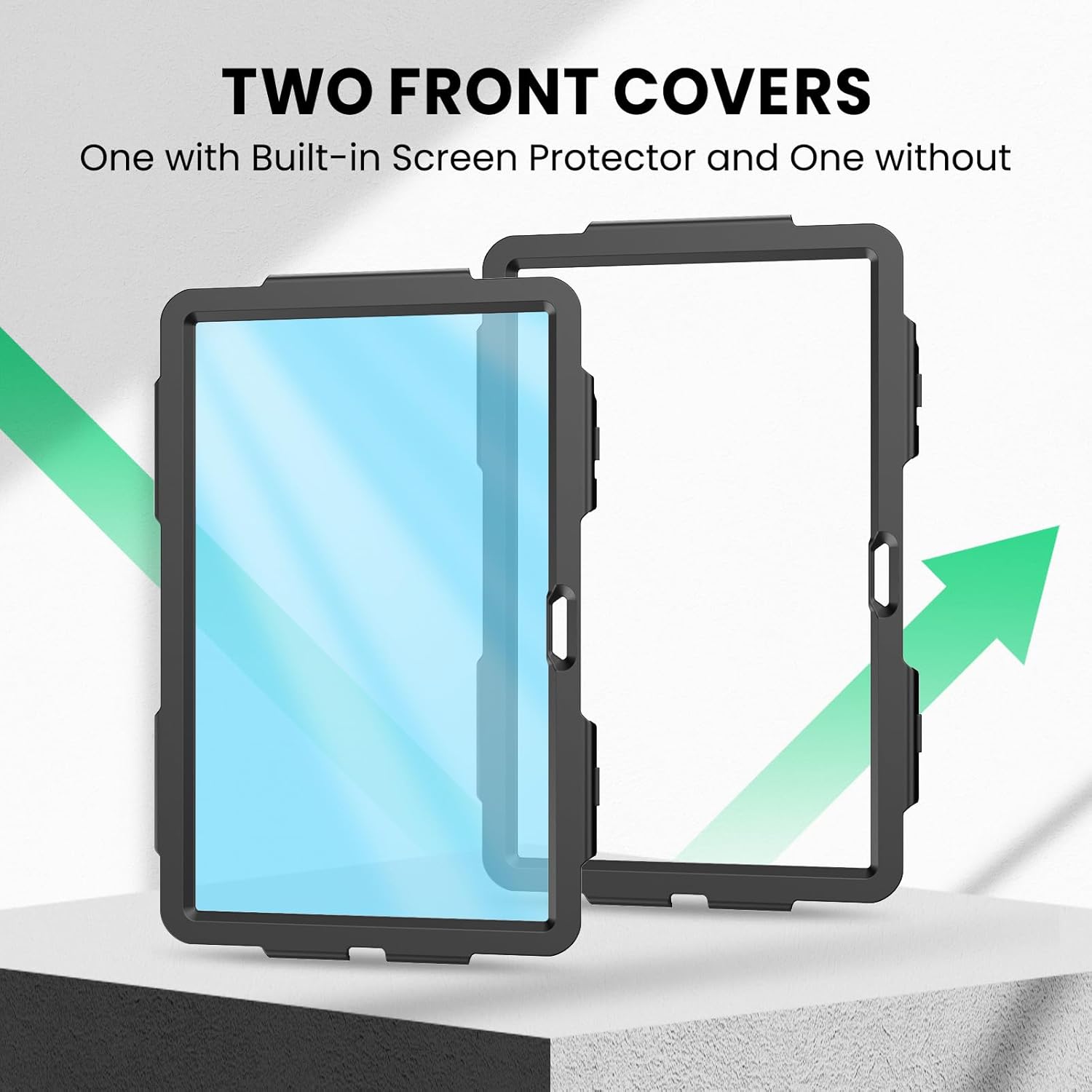 SEYMAC Case for Lenovo Tab M11/K11 11 Inch, Heavy Duty Shockproof Protective Case with Screen Protector, 360° Rotating Stand, Hand/Shoulder Strap and Pen Holder, Black