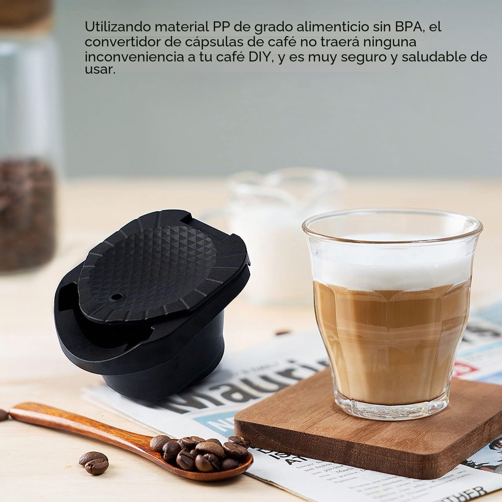 Adaptador de Cápsulas de Café, Convertidor de Cápsulas de Café Reutilizable para Máquina