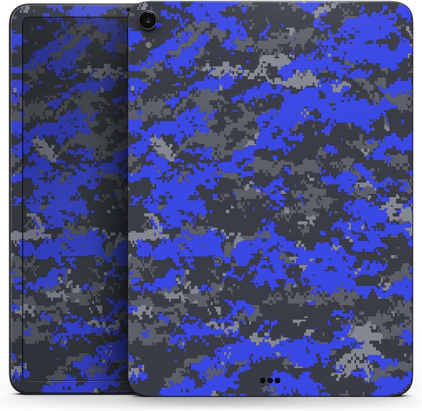 DesignSkinz - Compatible with iPad Pro 10.5" - Skin Decal Protective Scratch Resistant Vinyl Wrap - Bright Royal Blue and Gray Digital Camouflage