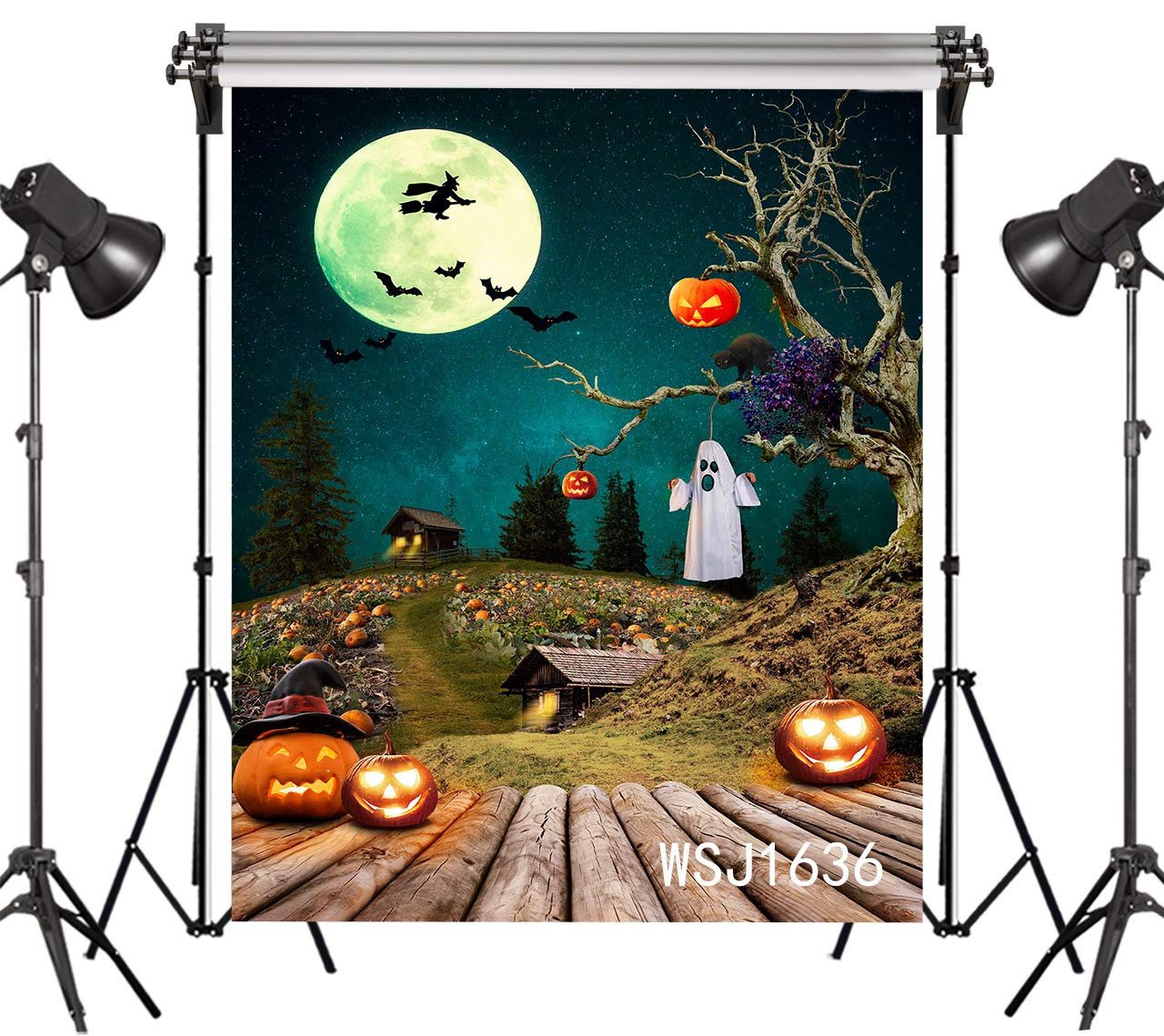 Amazon | LB 1.5×2.1m ハロウィン 写真撮影用 背景布 写真館 バック