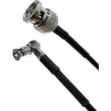 Custom Cable Connection 2 Foot Belden 4855R 12G Rated Standard BNC Male to High Density Micro Right Angle BNC Male 3G/6G/12G HD-SDI Mini RG59 Video Adapter Cable
