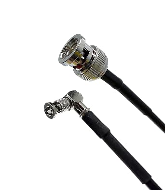 Custom Cable Connection 1 Foot Belden 4855R 12G Rated Standard BNC Male to High Density Micro Right Angle BNC Male 3G/6G/12G HD-SDI Mini RG59 Video Adapter Cable