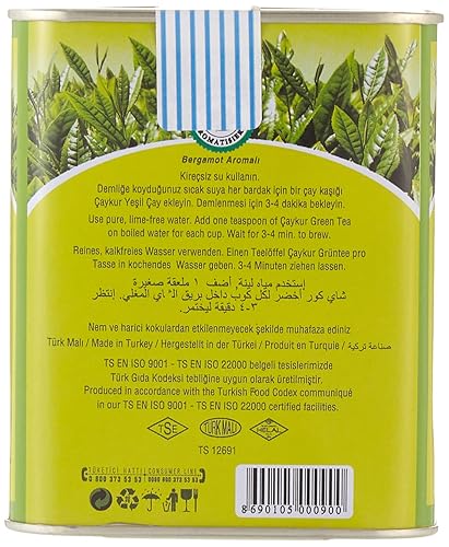 Miniatura 2 de Té verde turco (con bergamota) en lata - 3.5 oz (100g)