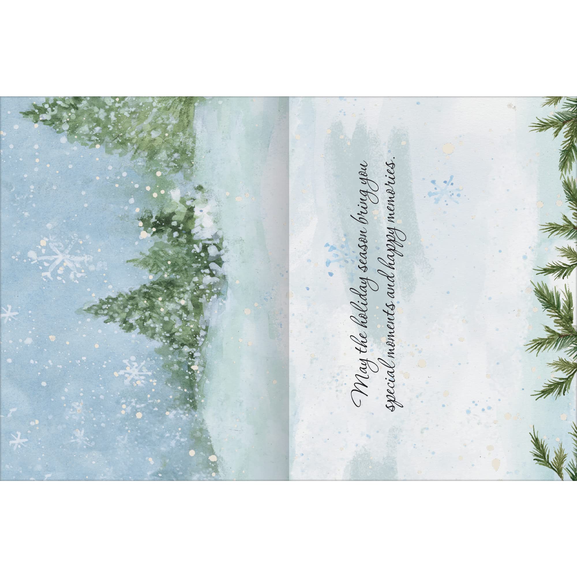 Lang "Holiday Gnomes Luxe Weihnachtskarten von Susan Winget, 8 Karten mit passenden Umschlägen, Leinenprägung (1025104)