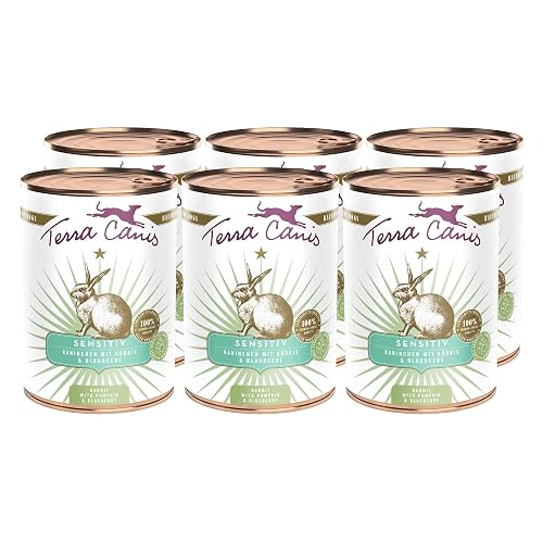 Terra Canis Conejo con Calabaza, Comida Sensitive para Perros, 6x400g