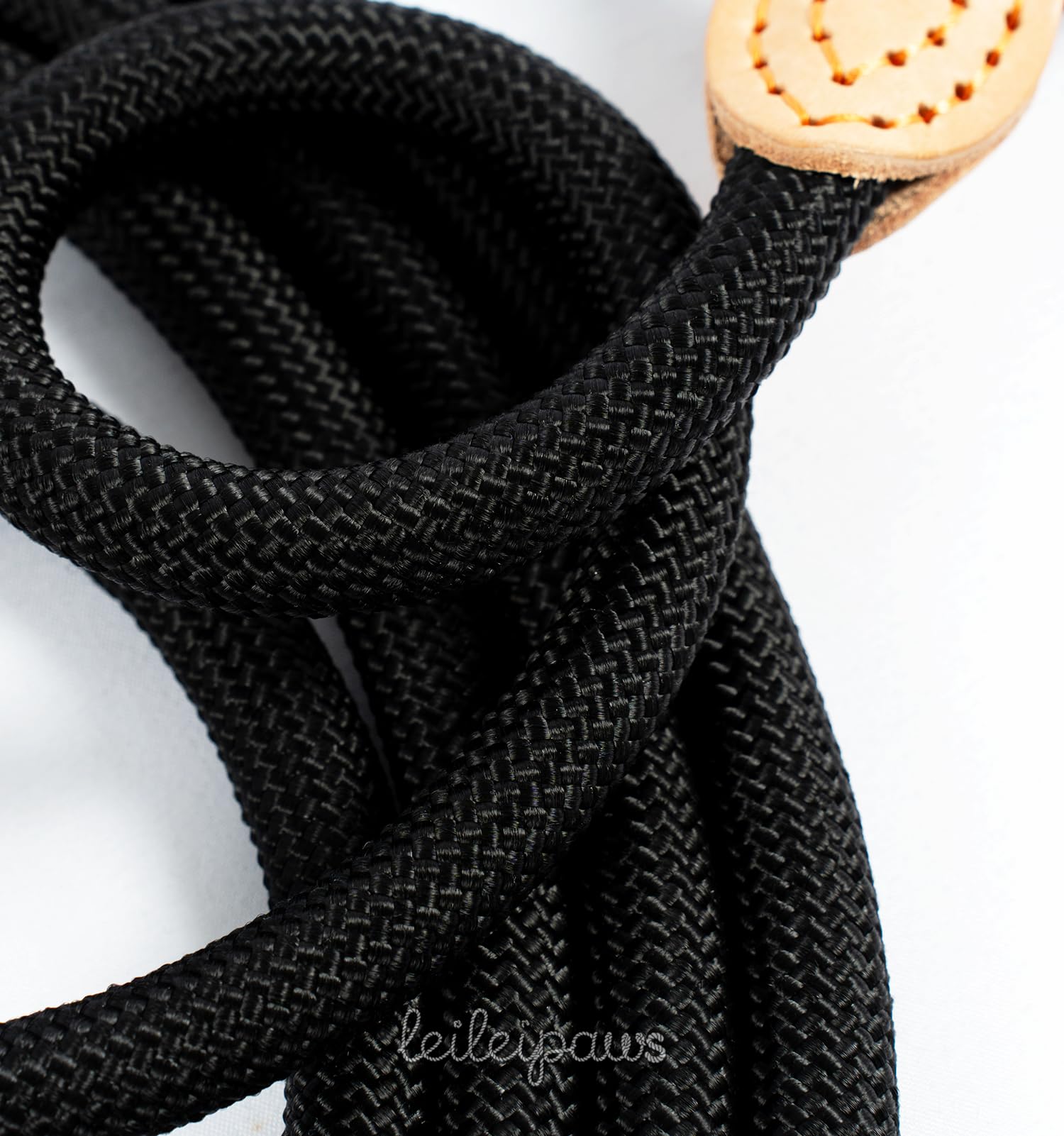 Laisse en corde pour chien - En nylon - Pour chiens de petite, moyenne et grande taille - Légère avec boucle - Pour petits chiens - Robuste - Kaki - 3 m x 1,2 cm