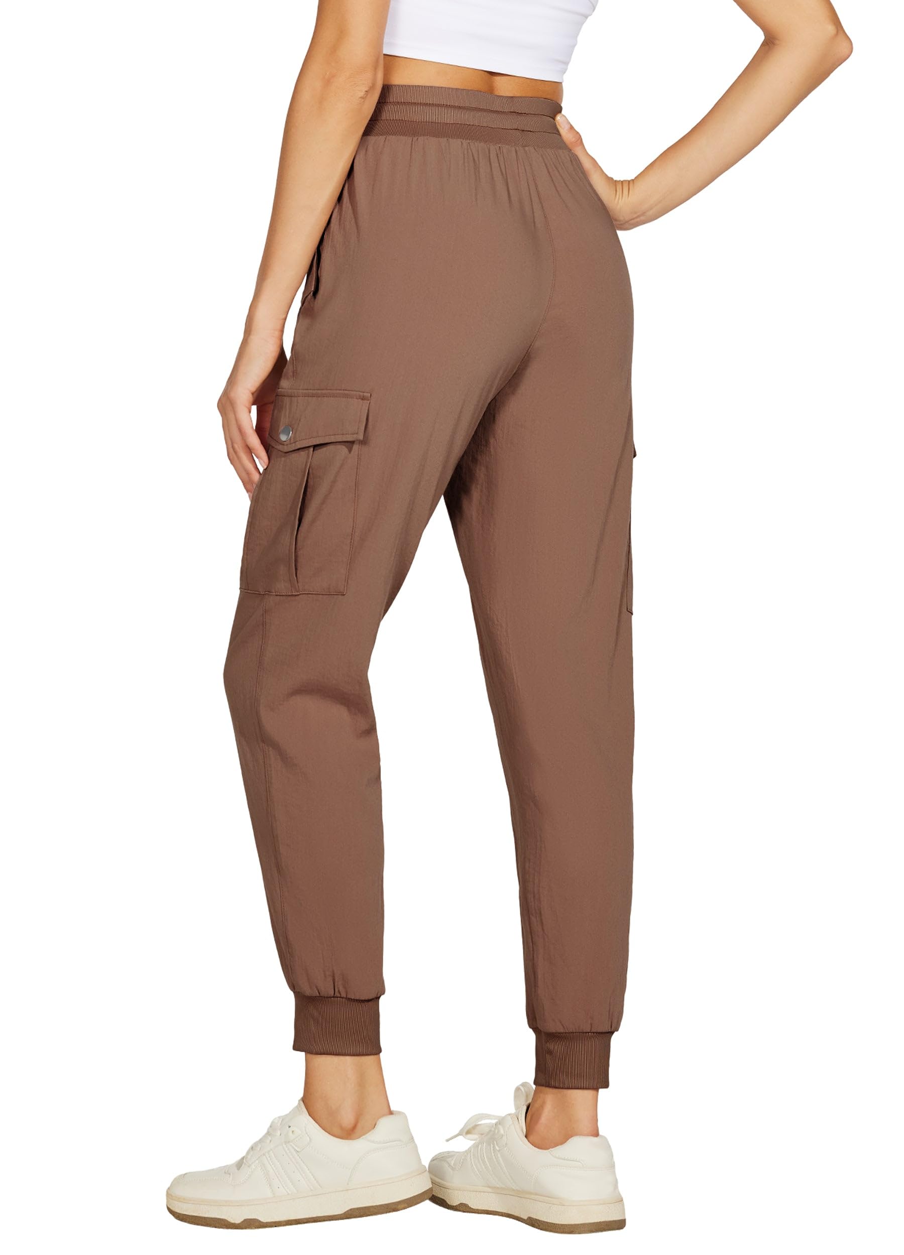 WILLIT Pantalon de jogging cargo pour femme - Pantalon de jogging léger à séchage rapide - Pantalon cargo - Pantalon d'extérieur - Pantalon de jogging athlétique - Pantalon décontracté - Imperméable