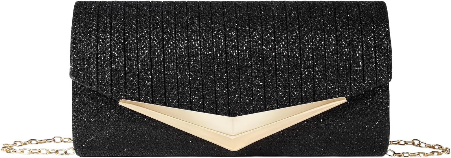 Women Clutch Purse Evening Bag Wedding Prom Velvet Handbag, Ladies Elegant Shoulder Bag With Detachable Chain