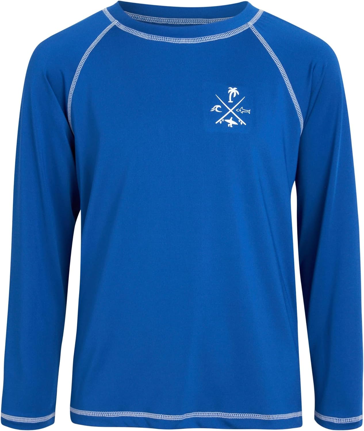 Quad Seven Toddler Boys Rash Guard Shirt - Long Sleeve Swim Shirt for Baby and Toddler Boys (Size: 2T-4T)