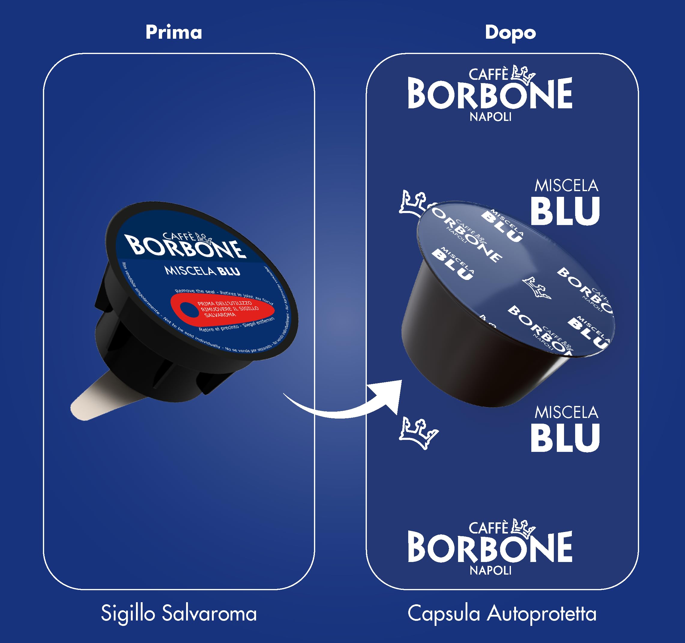 Caffè Borbone Miscela Blu - 90 capsule - Compatibili con le Macchine a marchio Nescafè® Dolce Gusto®
