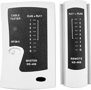 LAN Network Cable Tester，Continuity Tester for RJ45 RJ11 RJ12 Data Cable Twisted Pair Connections, Empowering CAT5/CAT6/CAT7 UTP LAN Wire Testing Instrument