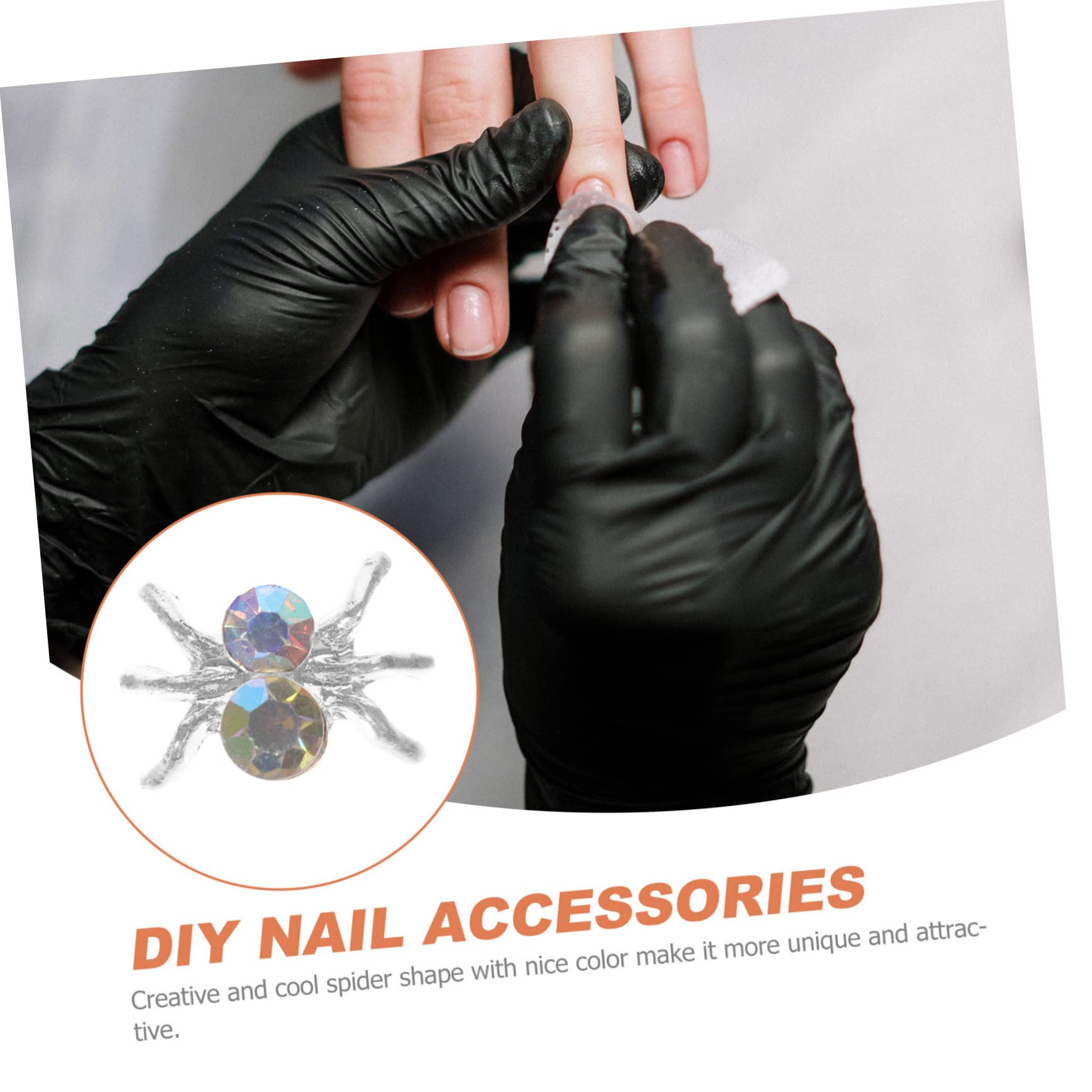 Healeved 500pezzi Spider Charms Per Unghie Decorazioni Per Manicure Halloween Accessori Per Nail Art Creativi e Facili Usare