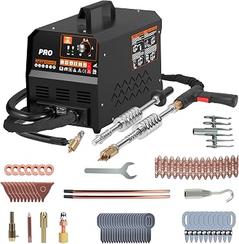 Dent Puller Welder, 110V 3500W Spot Welder Dent Puller Machine 3.5KW 6 Welding Modes Stud Welder Dent Repair Kit Auto Body Dent Puller Welder for Car, Truck, Motorcycle