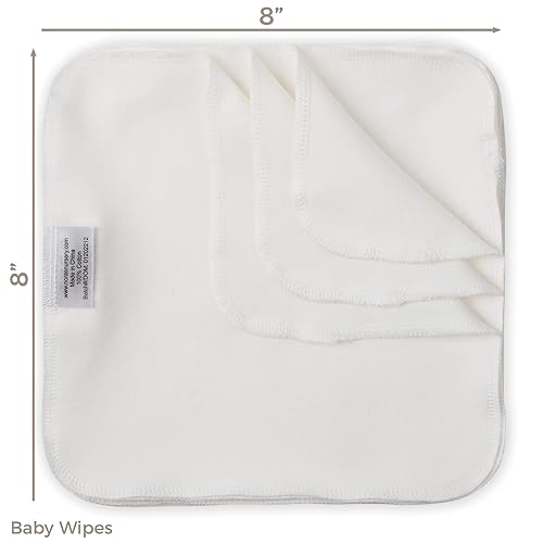 Miniatura 2 de Nora's Nursery - Toallitas reutilizables para bebé, 25 hojas en un paquete de toallitas de tela para bebé, toallitas reutilizables 100% algodón por