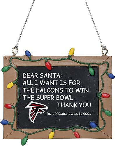 Miniatura 9 de NFL Resin Holiday Christmas Chalkboard Sign Ornament