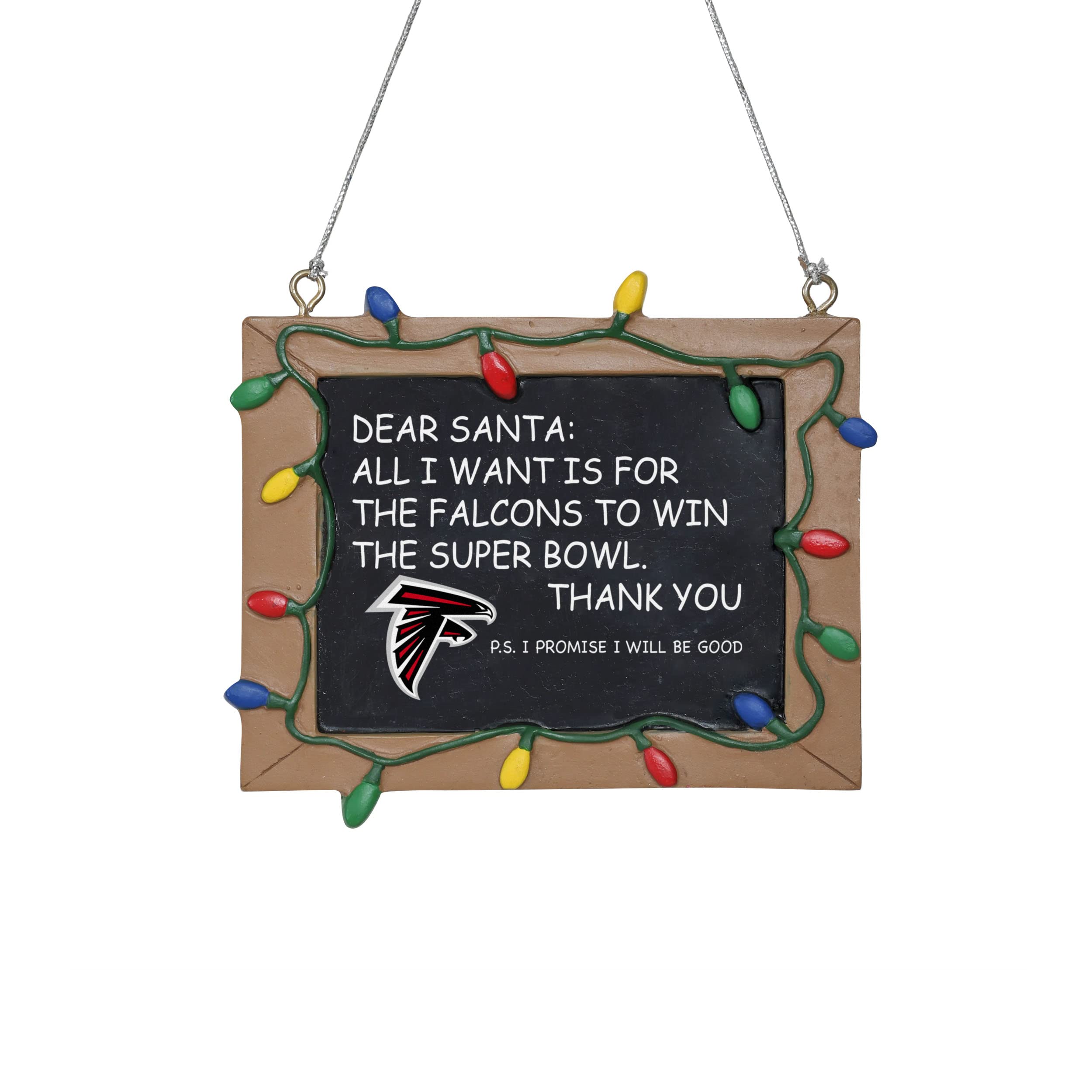 FOCO Atlanta Falcons Resin Chalkboard Sign Ornament