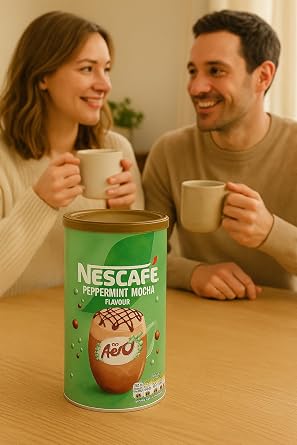 NESCAFÉ Aero Peppermint Mocha Instant Coffee Tin, 250g (Pack of 10) – Multiserve Frothy Instant Coffee Inspired by Aero Peppermint – 2500g Total