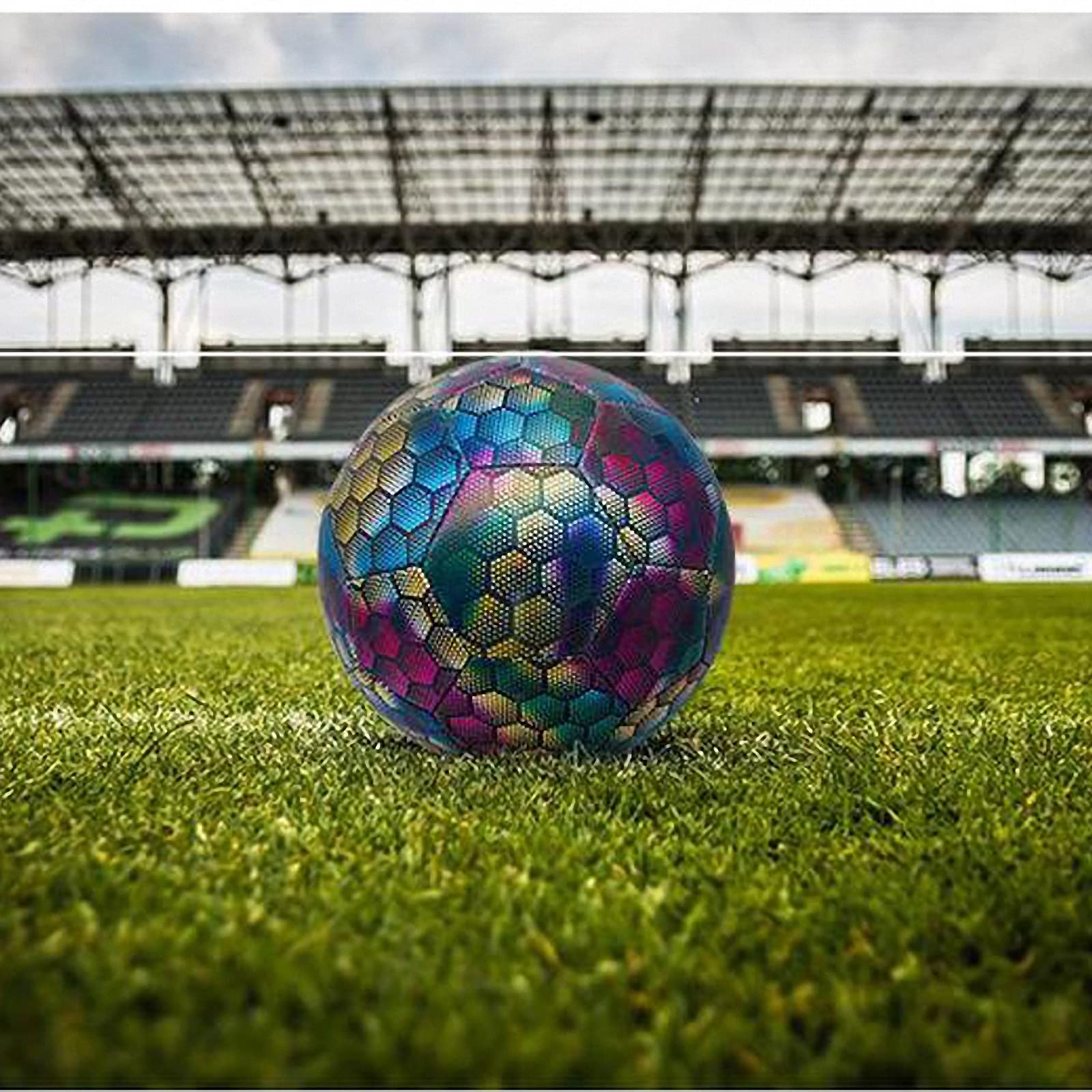 Balón de fútbol Fluorescente Luminoso con Bomba, Pelota Que Brilla en la Oscuridad,Football Nocturno para Entrenamiento de Estudiantes, Partidos y Juegos de Rendimiento