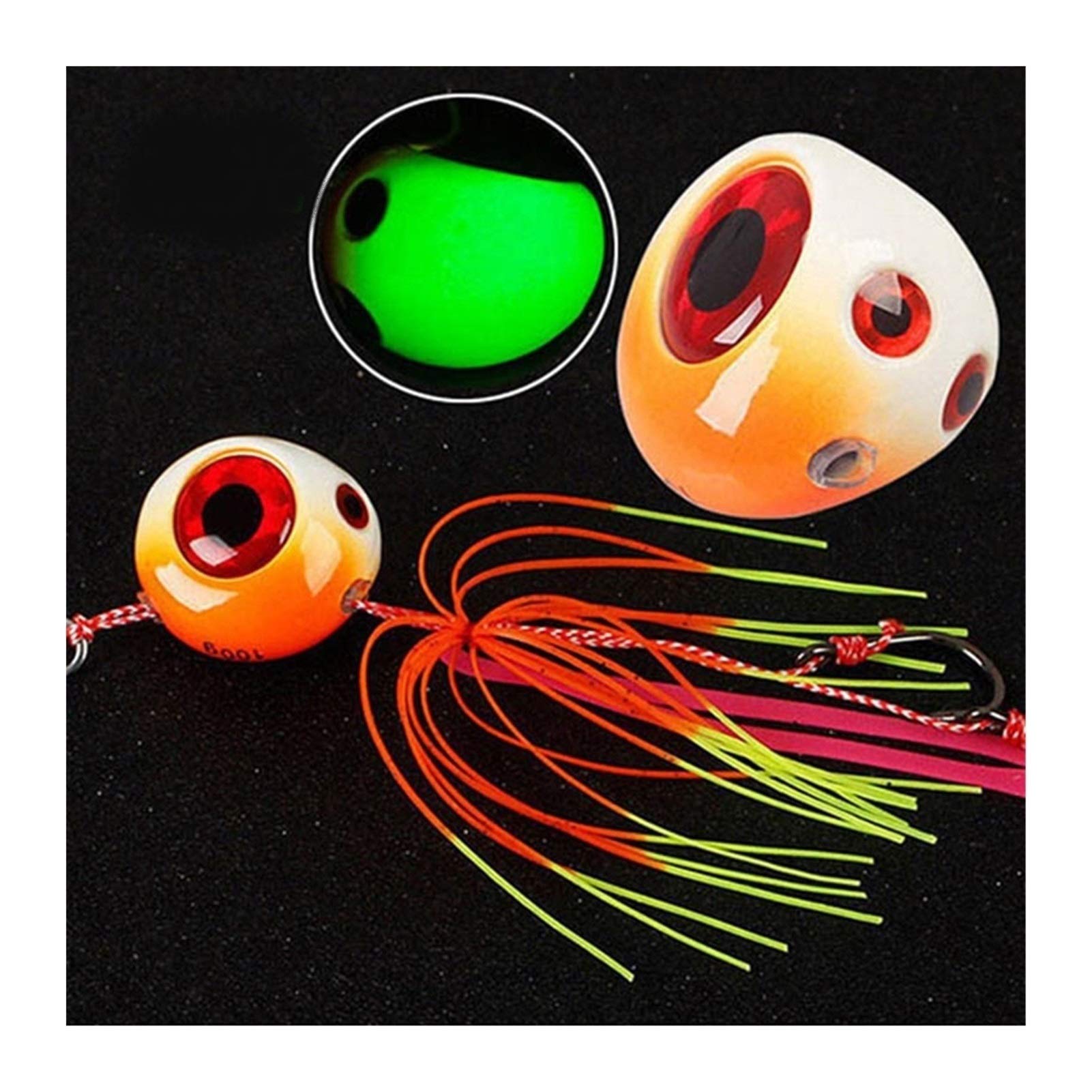 60g 100g 120g 150g 200g Curseur gabarit Attractif Caoutchouc Rouge vivaneau pêche en mer appât Bateau