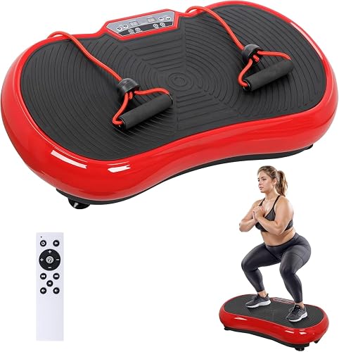 ZENY Viration Platform Exercise Machine for Home Gym, Whole Body Vibrating Plate, Fitness Platform Exercise Board with Bluetooth and Loop Bands, Weight Loss Workout Equipment with Bluetooth