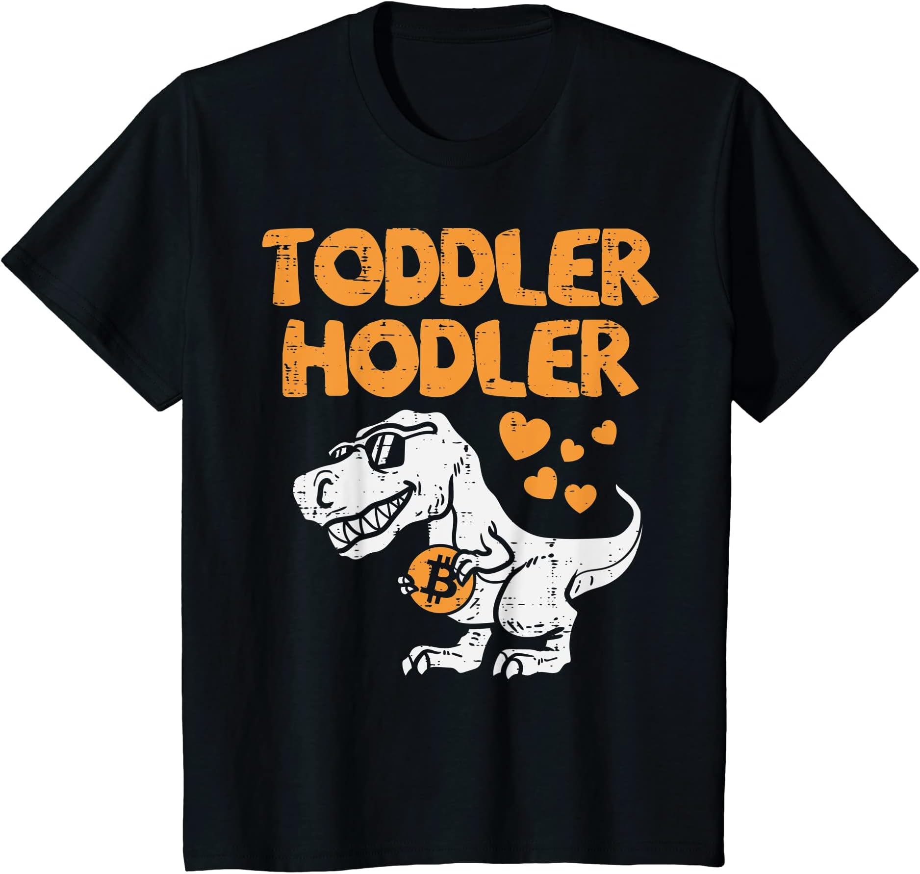 Youth Toddler Hodler Trex Bitcoin BTC Crypto Cryptocurrency Kids T-Shirt