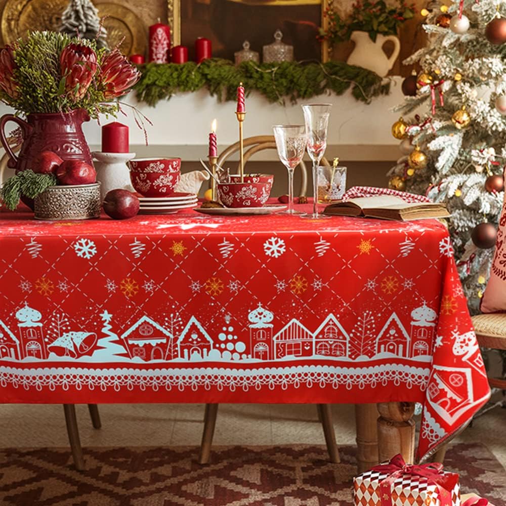 Christmas Tablecloth, Christmas Table Cloth Winter