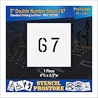 Vista 41 de Plantillas para pavimento, bordillo y WheelStop, plantilla de doble número de 4 pulgadas, (18), 4 x 4 x 1/16 pulgadas, livianas
